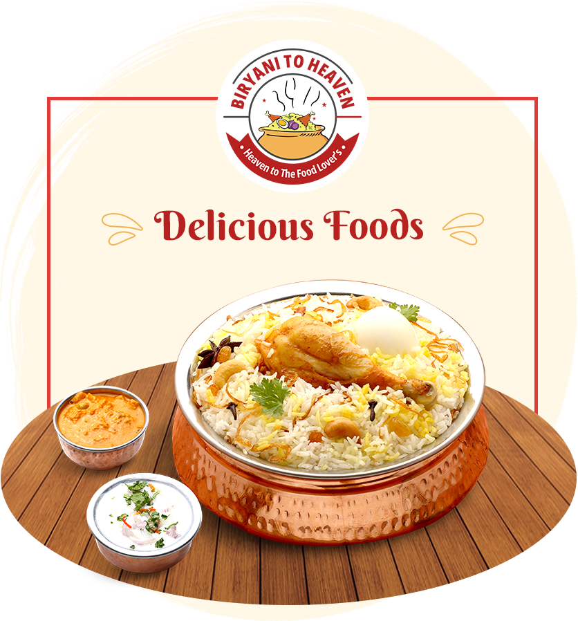 Delicious chicken biryani served with aromatic spices and tender chicken pieces ,cooked to perfection.